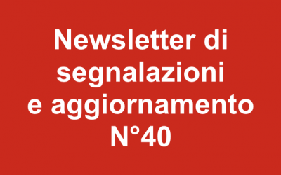 Newsletter 40 – Gennaio 2019