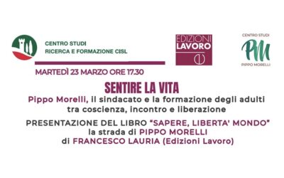 “SENTIRE LA VITA”. La formazione e la strada di Pippo Morelli, 23 marzo