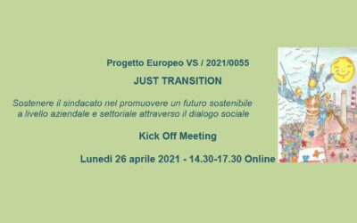 Kick Off Meeting Progetto Europeo Just Transition