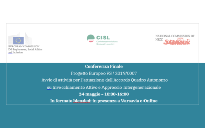 Conferenza finale progetto europeo Invecchiamento Attivo (24 maggio)