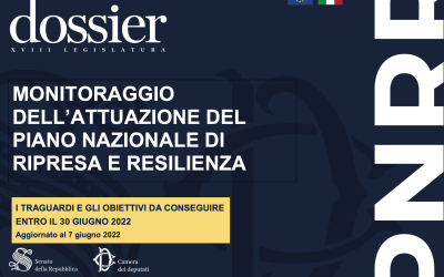 MONITORAGGIO DELL’ATTUAZIONE DEL PIANO NAZIONALE DI RIPRESA E RESILIENZA – Fonte: Servizi Studi Senato della Repubblica e Camera dei Deputati