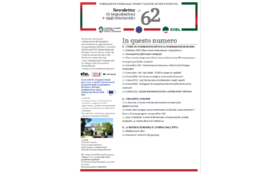 Newsletter Formazione Progettazione Ricerca Europea N°62
