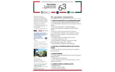 Newsletter Formazione Progettazione Ricerca Europea N°63