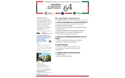 Newsletter Formazione Progettazione Ricerca Europea N°64