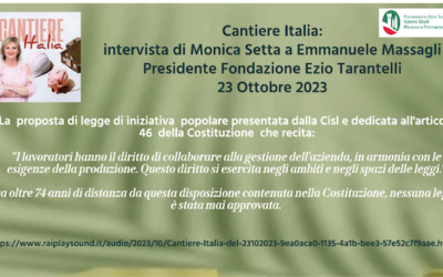 Cantiere Italia: intervista di Monica Setta a Emmanuele Massagli