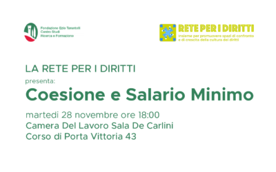 Salva la data – martedì 28 novembre ore 18:00 – Milano