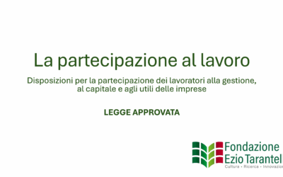 Disposizioni per la partecipazione dei lavoratori alla gestione, al capitale e agli utili delle imprese – LEGGE APPROVATA – Scheda dei contenuti